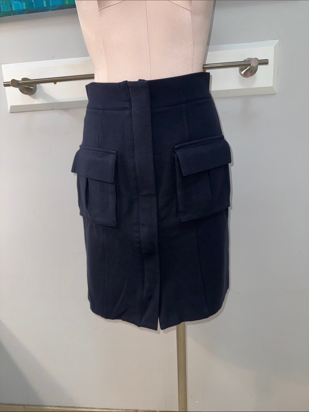 Diane Von Furstenberg Black  Cargo Pocket Mini Skirt Sz. 6